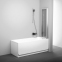 Штора для ванн складна трьохелементна Ravak VS3 100 сатин +Transparent 795P0U00Z1 0