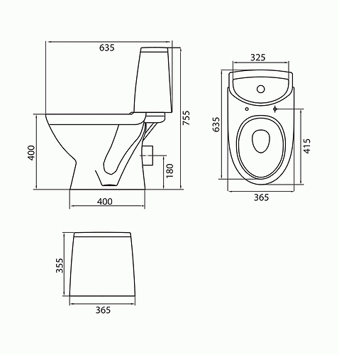 Runa Компакт підлоговий, горизонтальний, 3/6л, сидіння Duroplast Soft Close 2