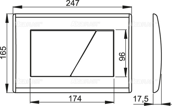 Кнопка керування біла 590x390x240 1