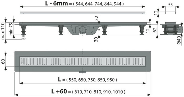 Водостічний жолоб APZ10- 650 2