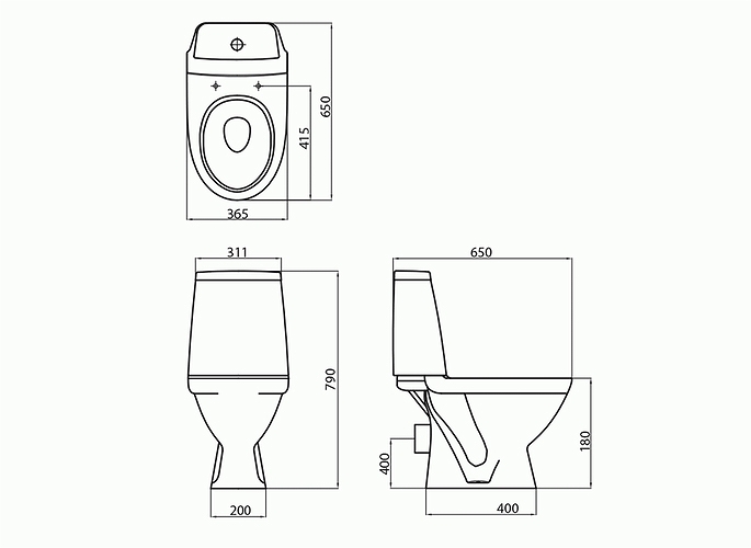 Modo Компакт підлоговий, горизонтальний, 3/6л, сидіння Duroplast Soft Close 2