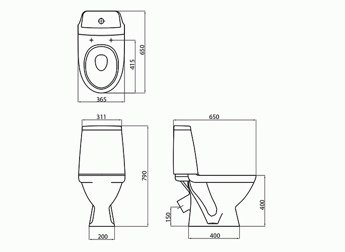 Modo Компакт підлоговий, косий, 3/6л, сидіння Duroplast Soft Close 2