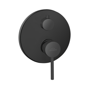 2-функціональний змішувач прихованого монтажу DAFNI, круглий, чорний INVENA BP-88-4O2