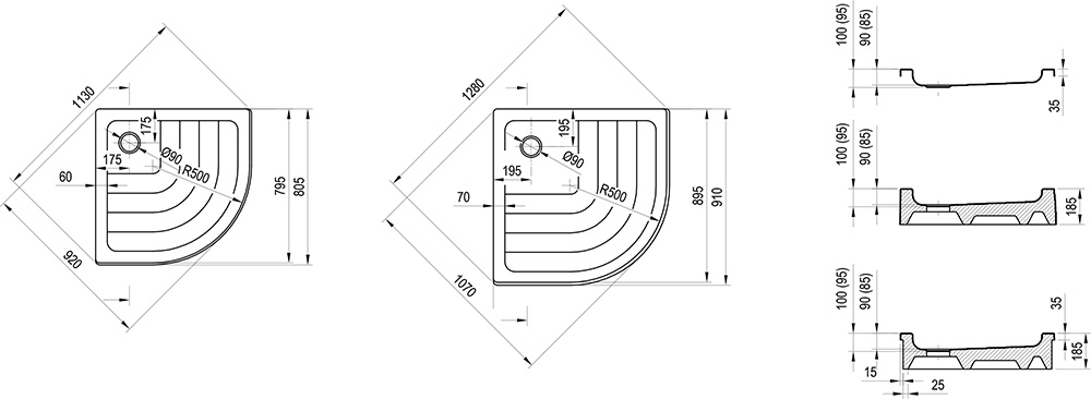 Піддон RONDA 80 PU-R