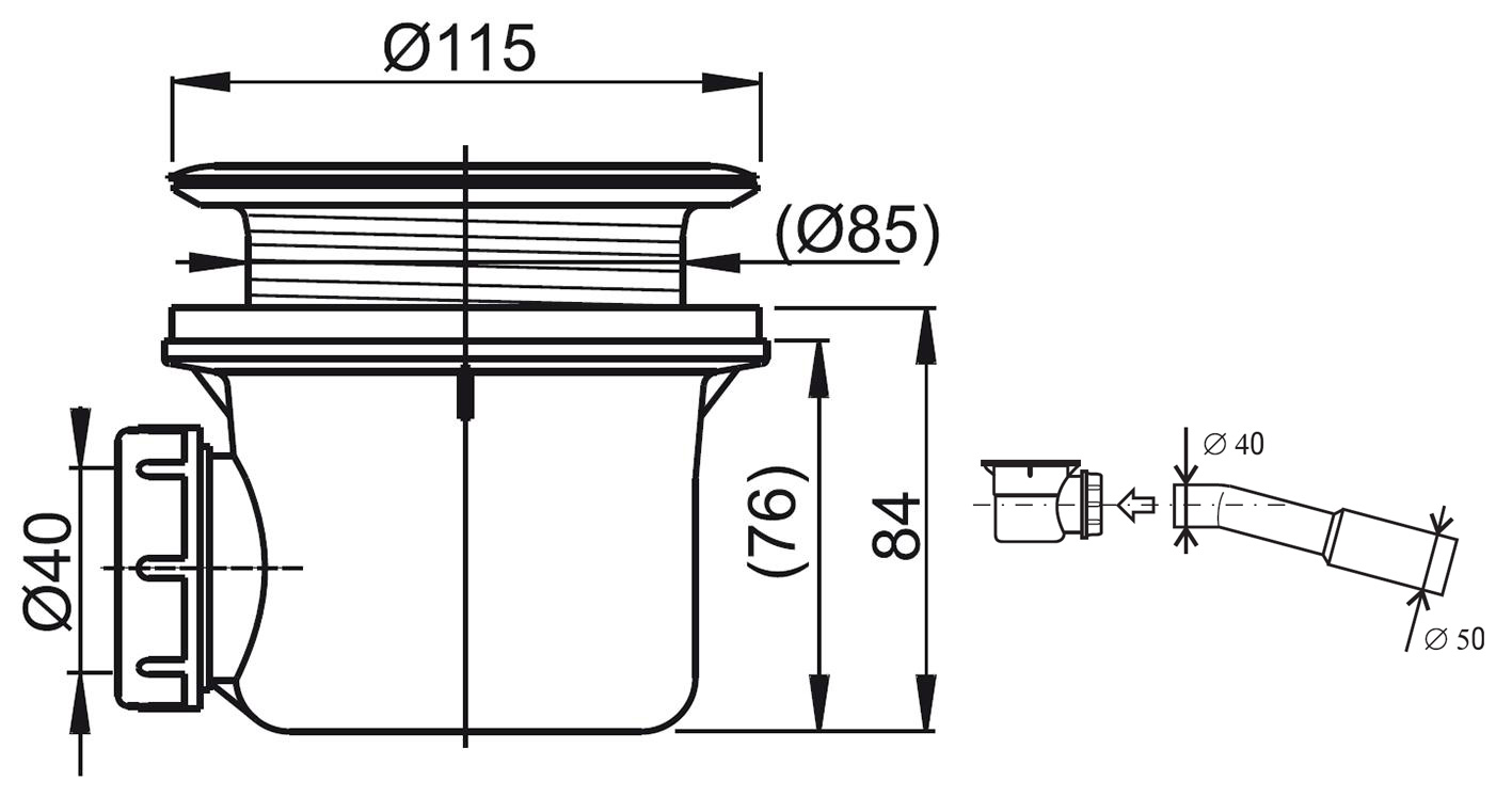 Сифон RAVAK BASIC-90