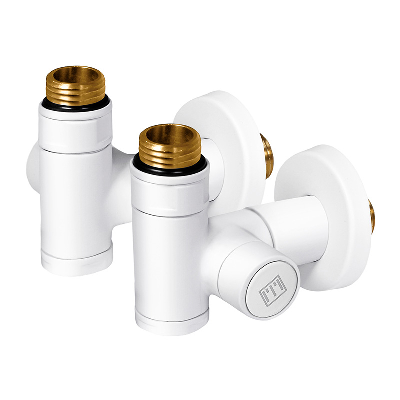 Комплект дизайн кранів під ТЕН Ideale Senso 1/2”x1/2” білий