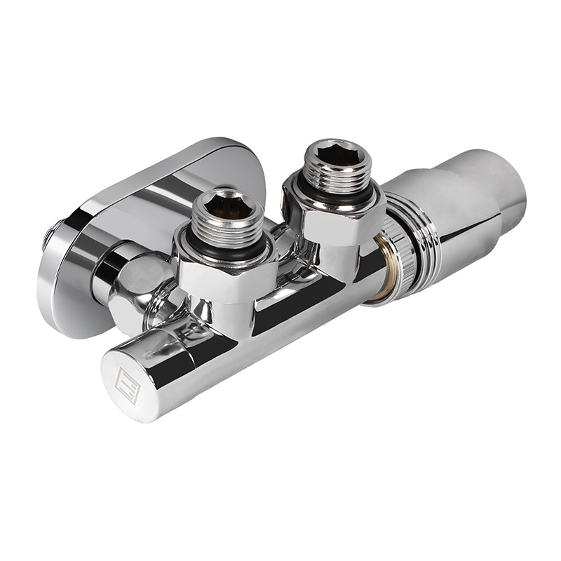 Комплект дизайн кранів з термоголовкою Ideale Duo 1/2”x1/2” хром