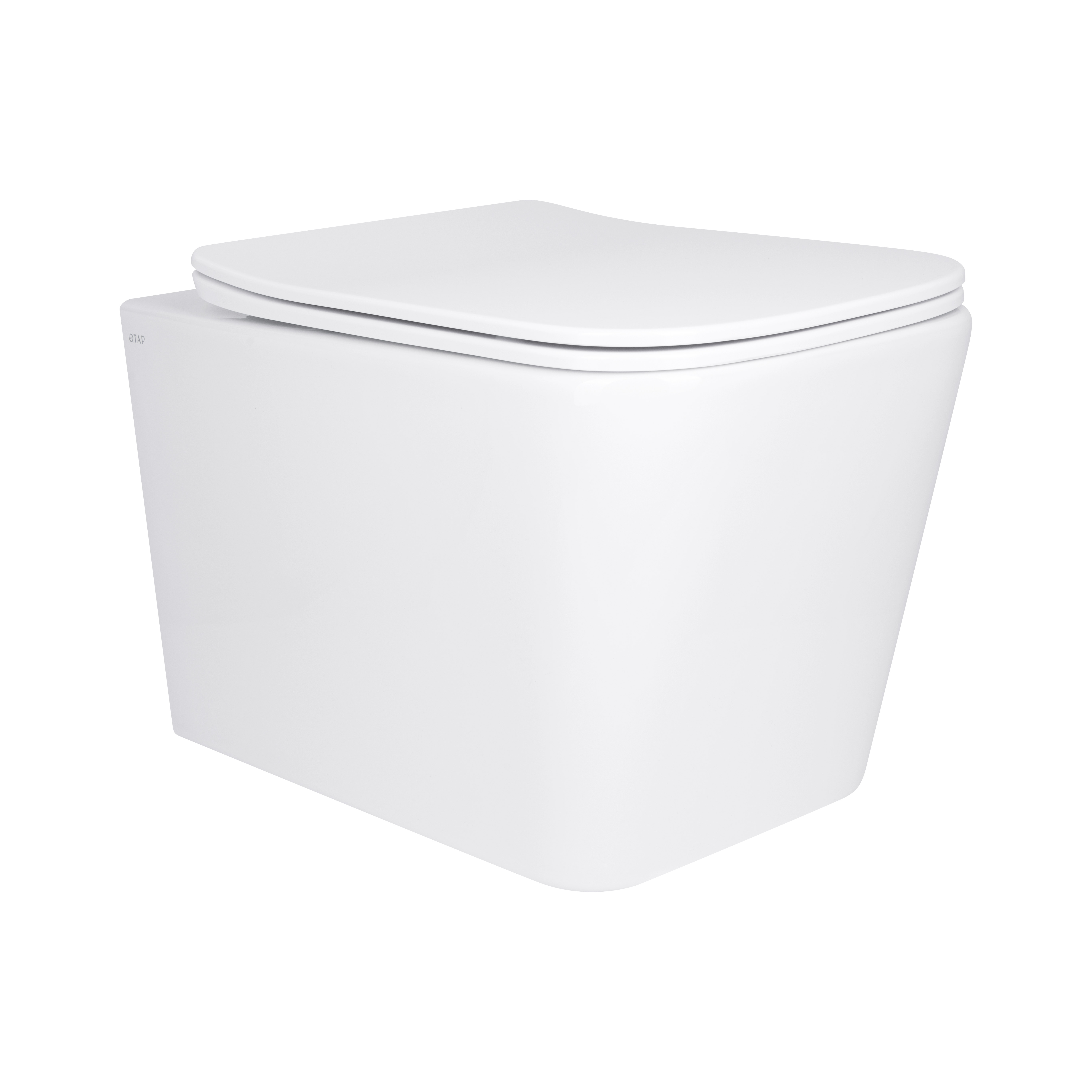 Унітаз підвісний Qtap Tern Ultra Quiet безобідковий з сидінням Soft-close WHITE QT17332303AW