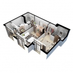 Проект вентиляції та кондиціонування 2-кімнатної квартири