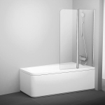 Штора для ванн двоелементна 10° Ravak 10CVS2-100 L білий+Transparent 7QLA0103Z1