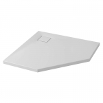 СЕТ B545 душовий піддон п'ятикутний TAKO SLIM 90х4 білий глянцевий + сифон
