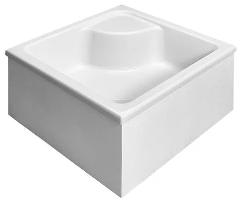 Підон для душа акриловий на полістироловій основі, Naxos C 90x90, 900x900x410 білий/