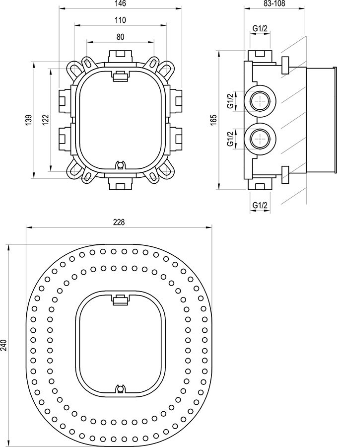 RB 072.50 Вмонтований механізм R-box Vari