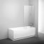 Штора для ванн нерухома одноелементна Ravak PVS1-80 білий+Transparent 79840100Z1