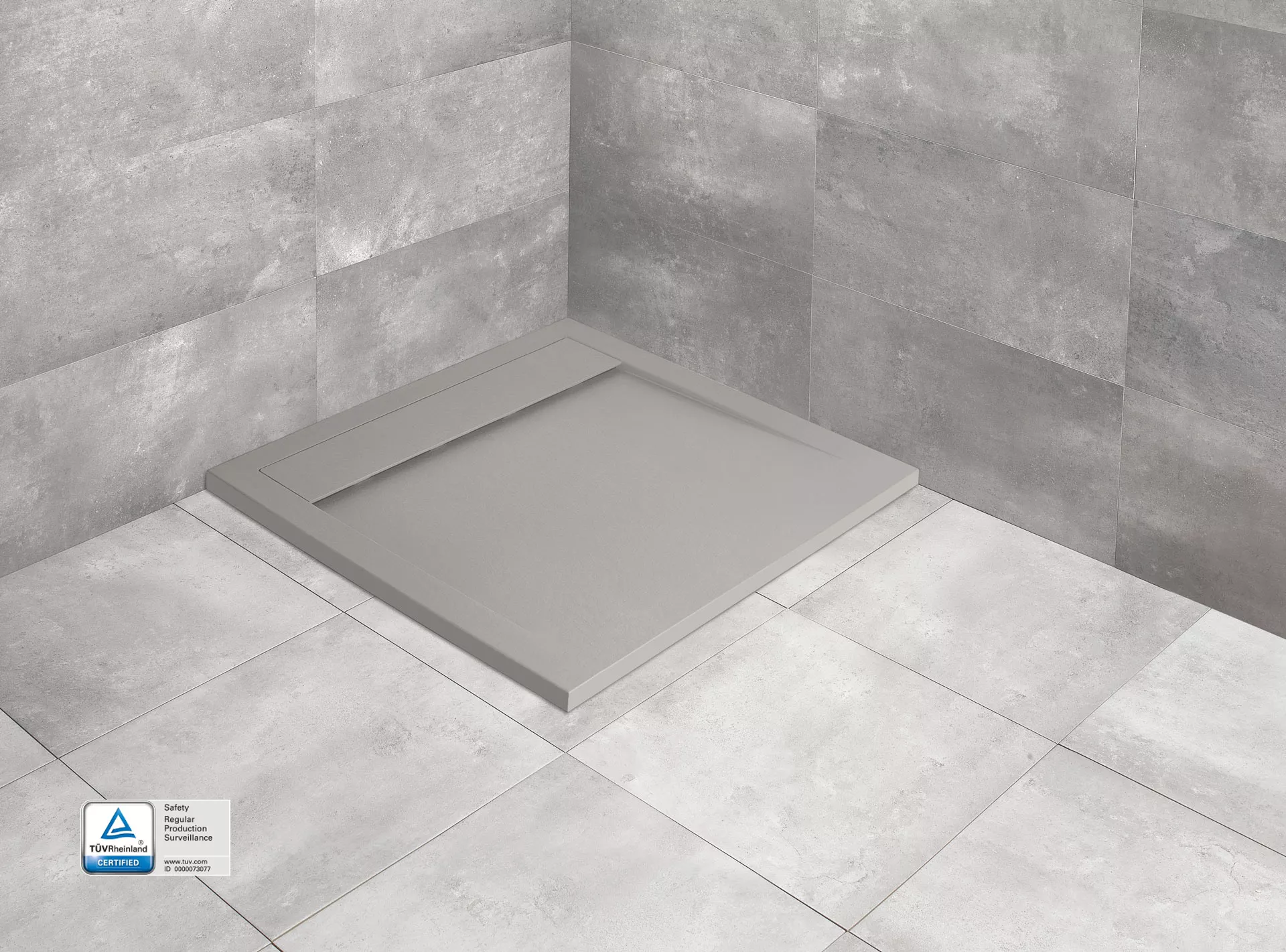 Душовий піддон Teos C 900x900x40 цемент